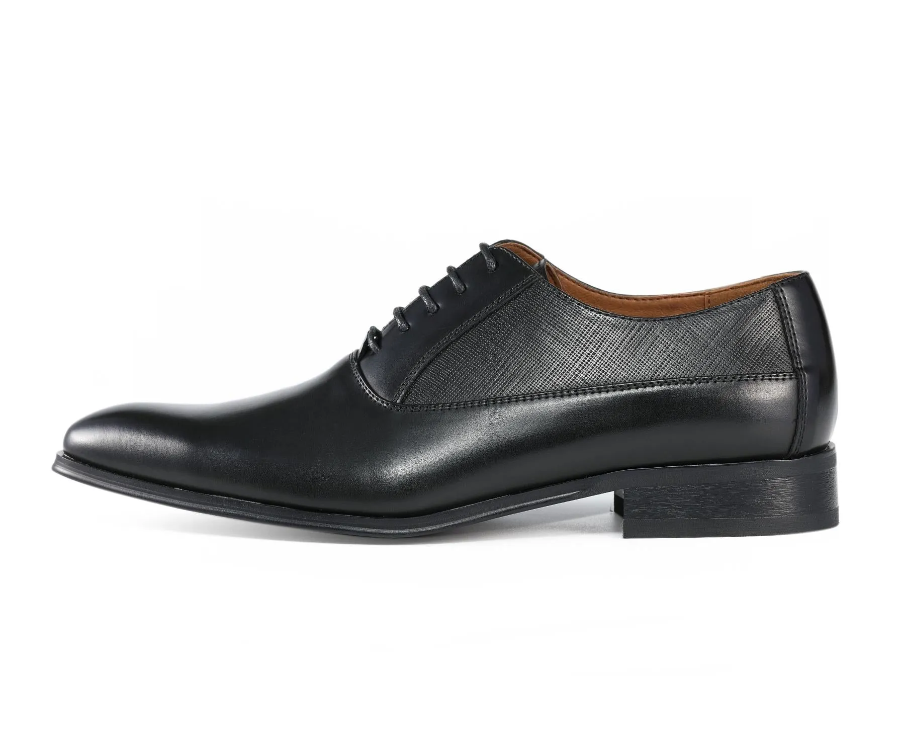 Amali Oso Classic Elegance Men’s Pu Leather Black Oxfords