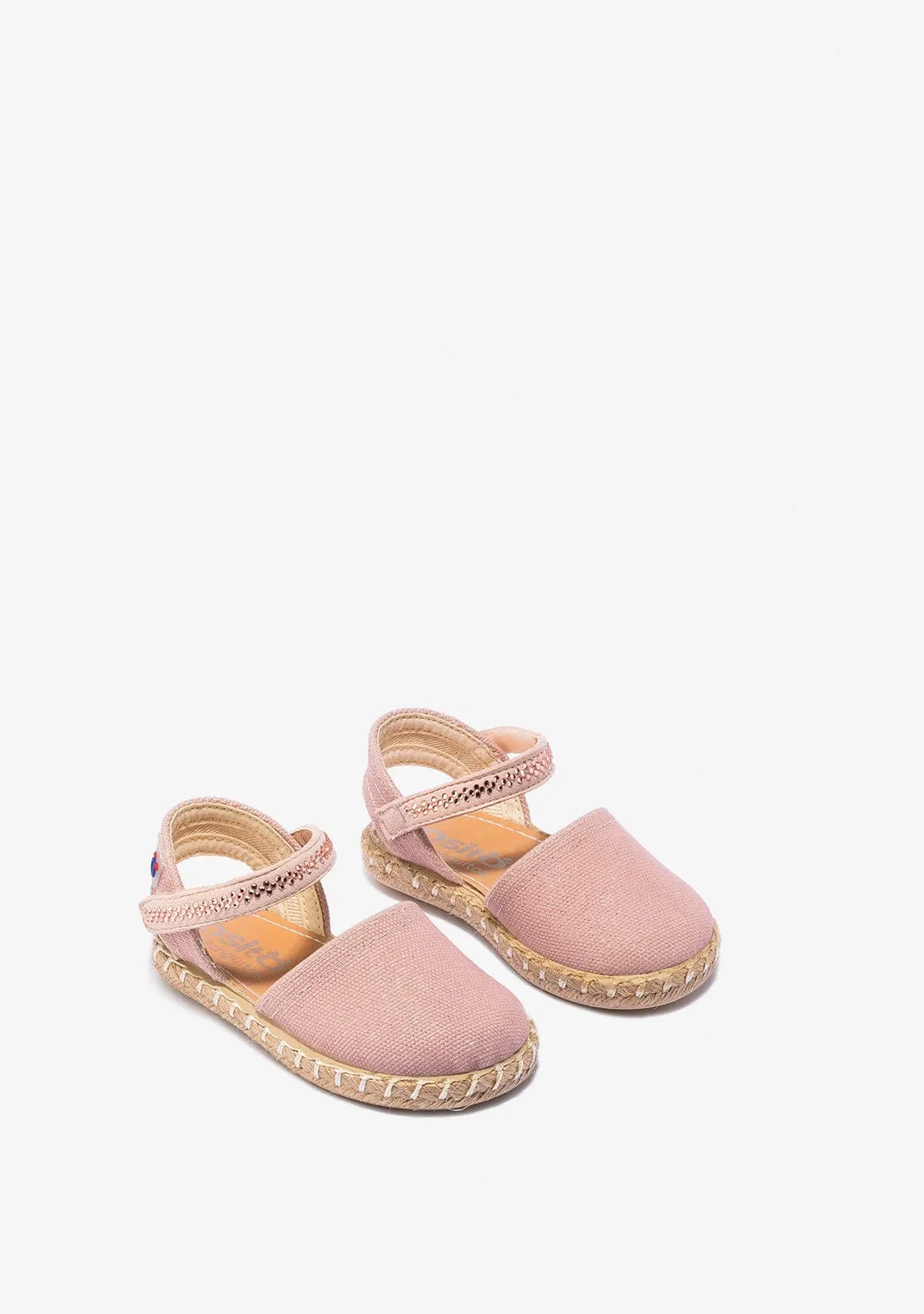 Baby's Pink Adherent Strip Espadrilles