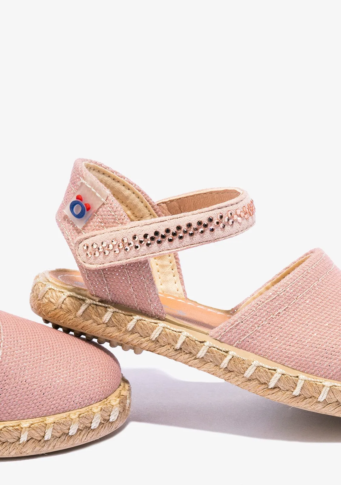 Baby's Pink Adherent Strip Espadrilles