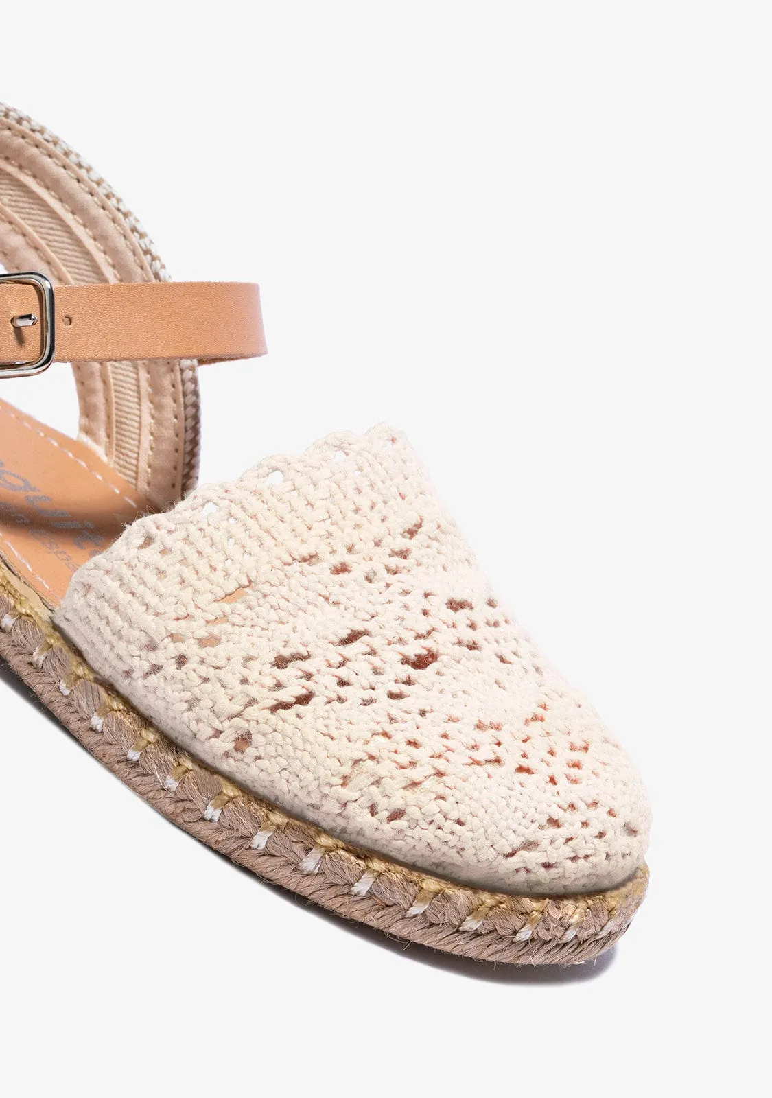 Beige Macrame Espadrilles