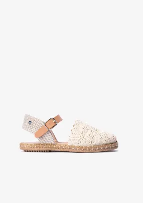 Beige Macrame Espadrilles