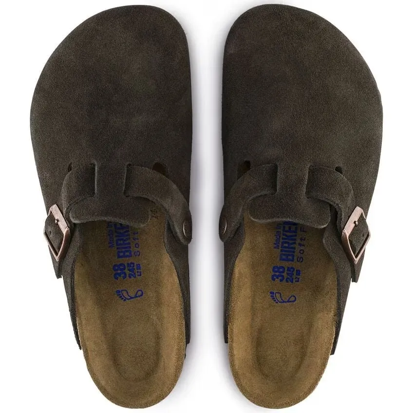 Birkenstock - Boston Soft - Mocha Suede Leather