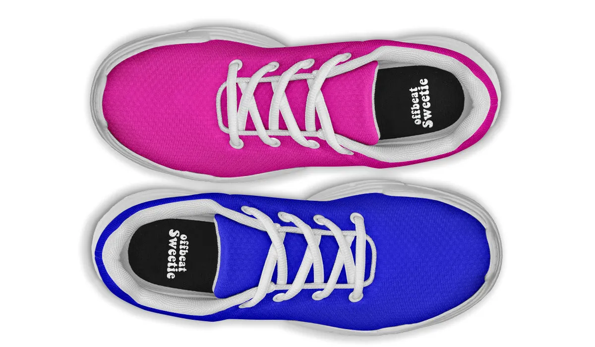 Blue And Pink Mismatch Chunky Sneakers