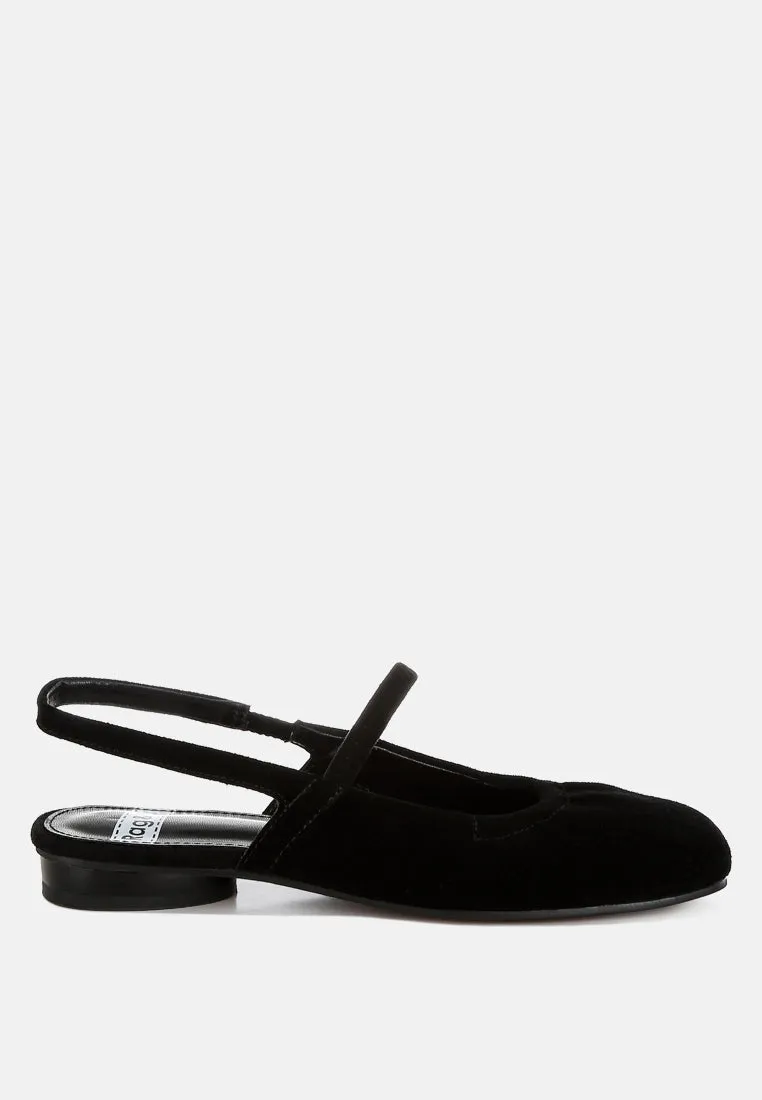 Bounzi Soft Suede Leather Slingback Sandals