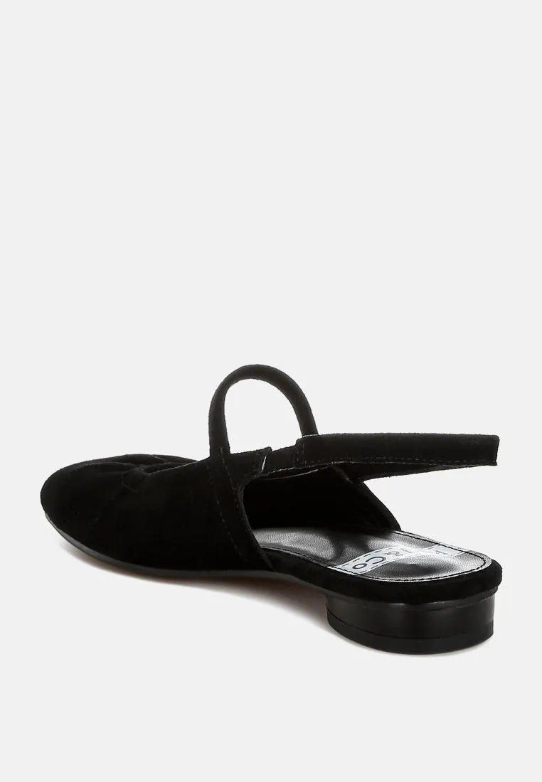 Bounzi Soft Suede Leather Slingback Sandals