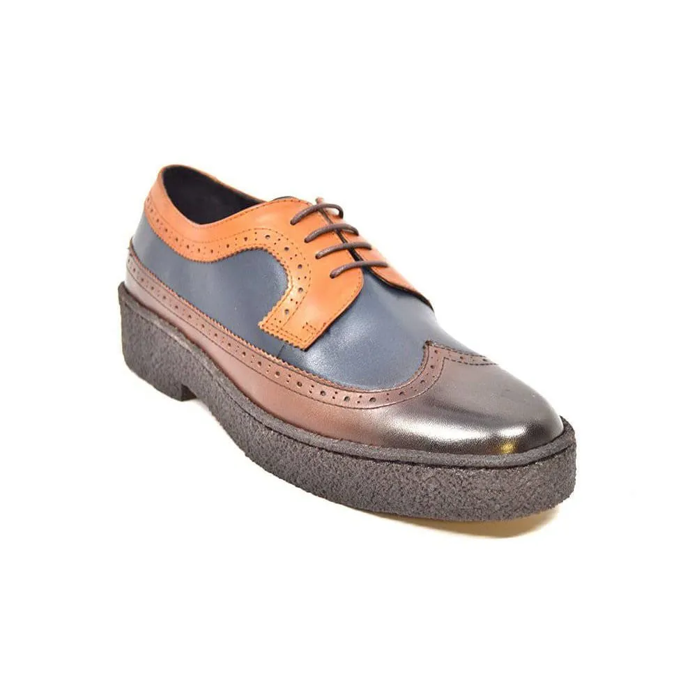British Walkers Original Playboy Low Cut Wingtips Three Tone Leather Oxfords