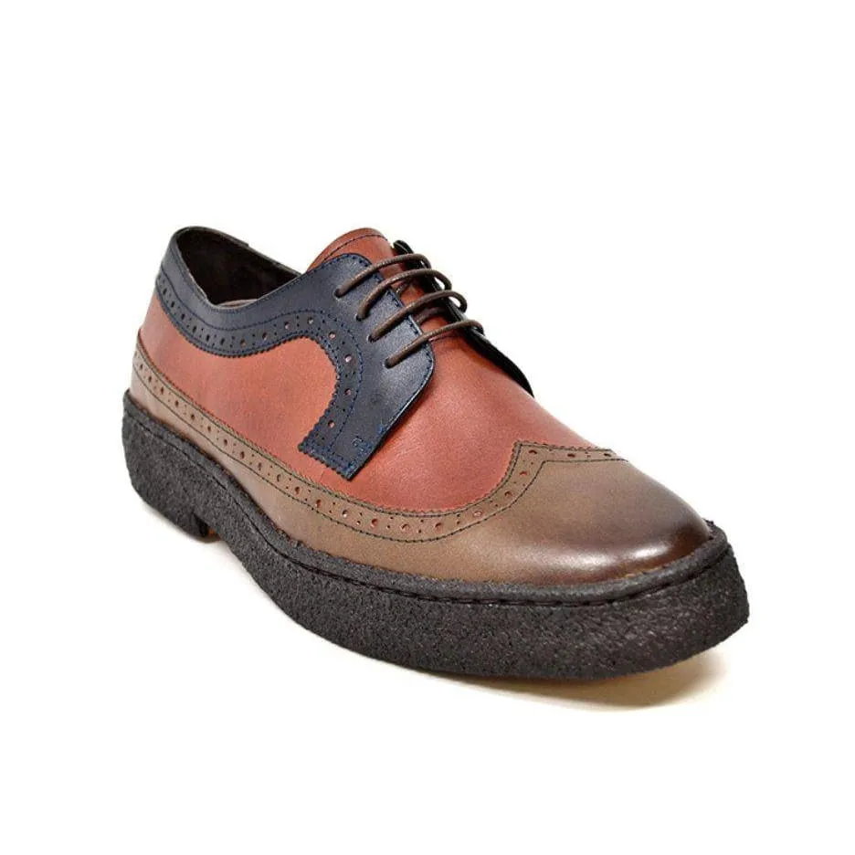 British Walkers Original Playboy Low Cut Wingtips Three Tone Leather Oxfords