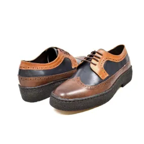 British Walkers Original Playboy Low Cut Wingtips Three Tone Leather Oxfords