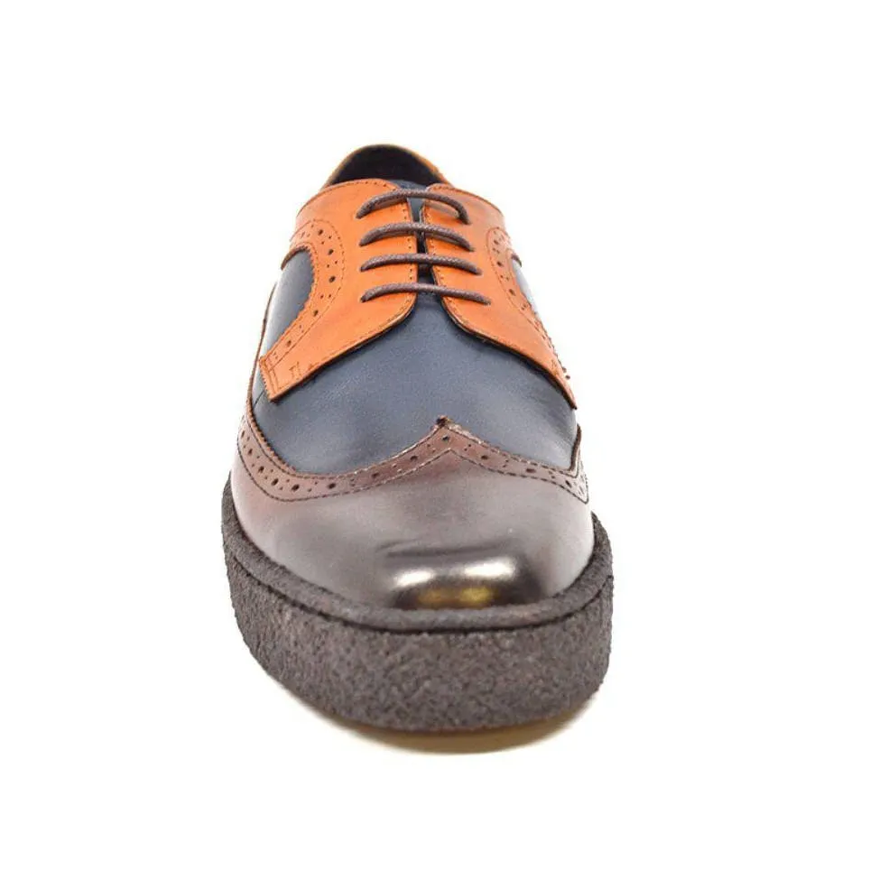 British Walkers Original Playboy Low Cut Wingtips Three Tone Leather Oxfords