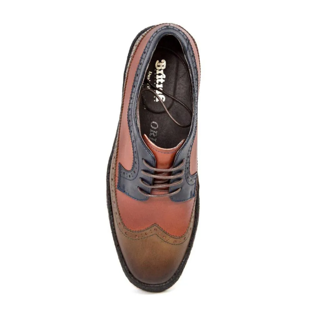 British Walkers Original Playboy Low Cut Wingtips Three Tone Leather Oxfords