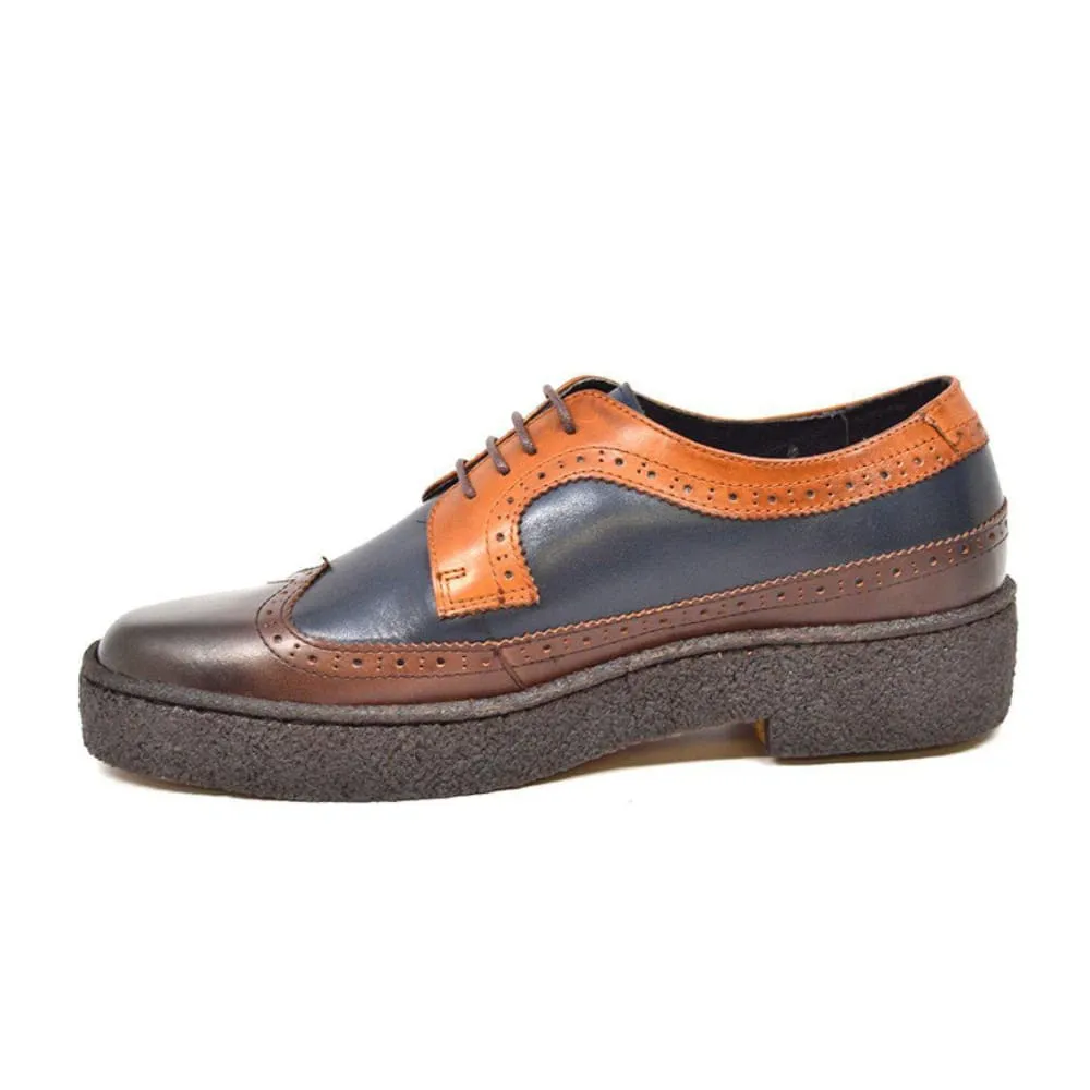 British Walkers Original Playboy Low Cut Wingtips Three Tone Leather Oxfords