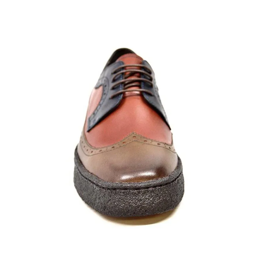 British Walkers Original Playboy Low Cut Wingtips Three Tone Leather Oxfords