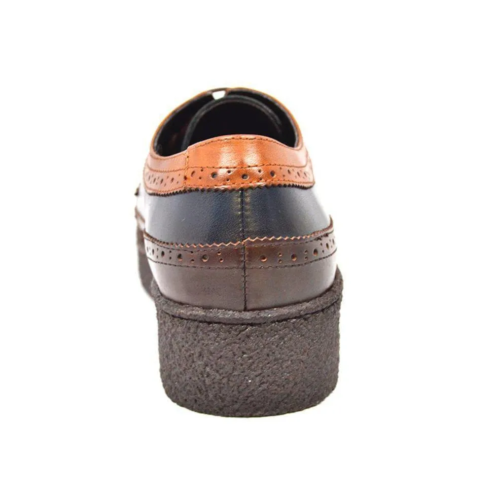 British Walkers Original Playboy Low Cut Wingtips Three Tone Leather Oxfords