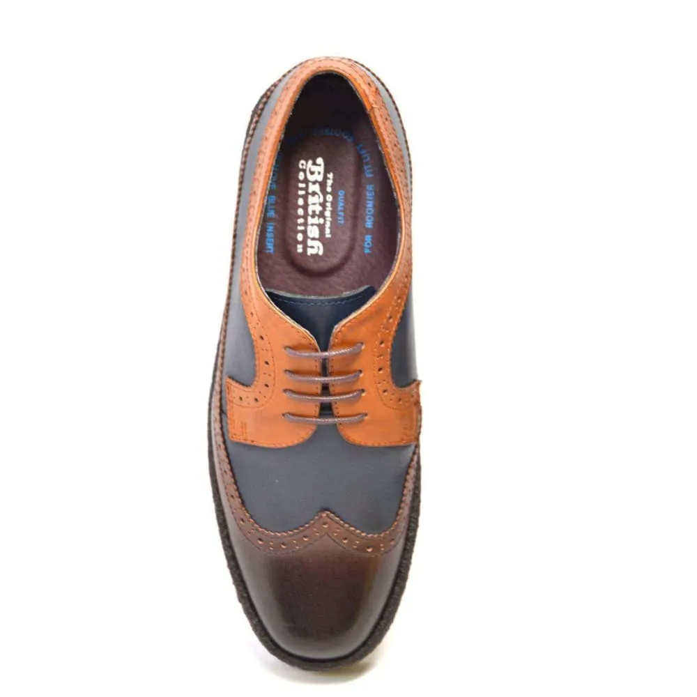 British Walkers Original Playboy Low Cut Wingtips Three Tone Leather Oxfords