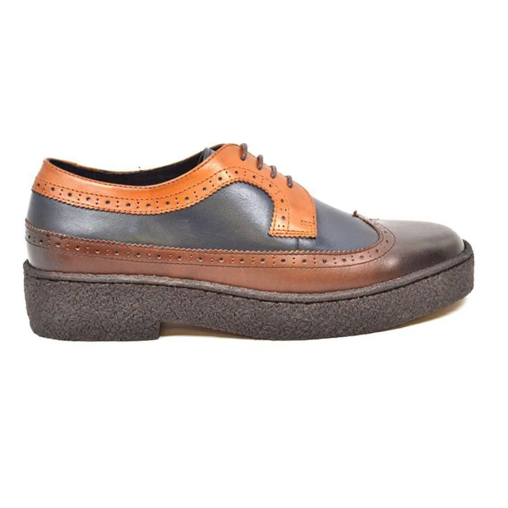 British Walkers Original Playboy Low Cut Wingtips Three Tone Leather Oxfords