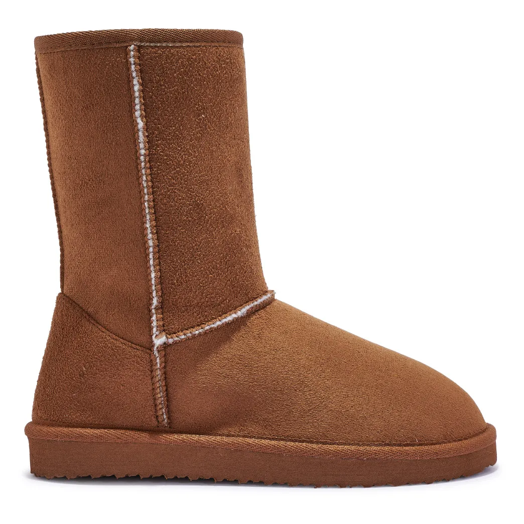 C751 – COSY FAUX SHEARLING LINED CHUNKY ANKLE BOOTS