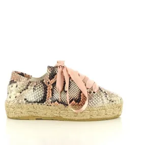 Calzanor 2251 Pink Lace-Up Espadrilles