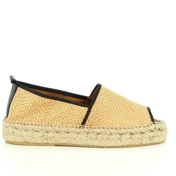 Calzanor 95044RPO Orange Peep-Toe Espadrilles
