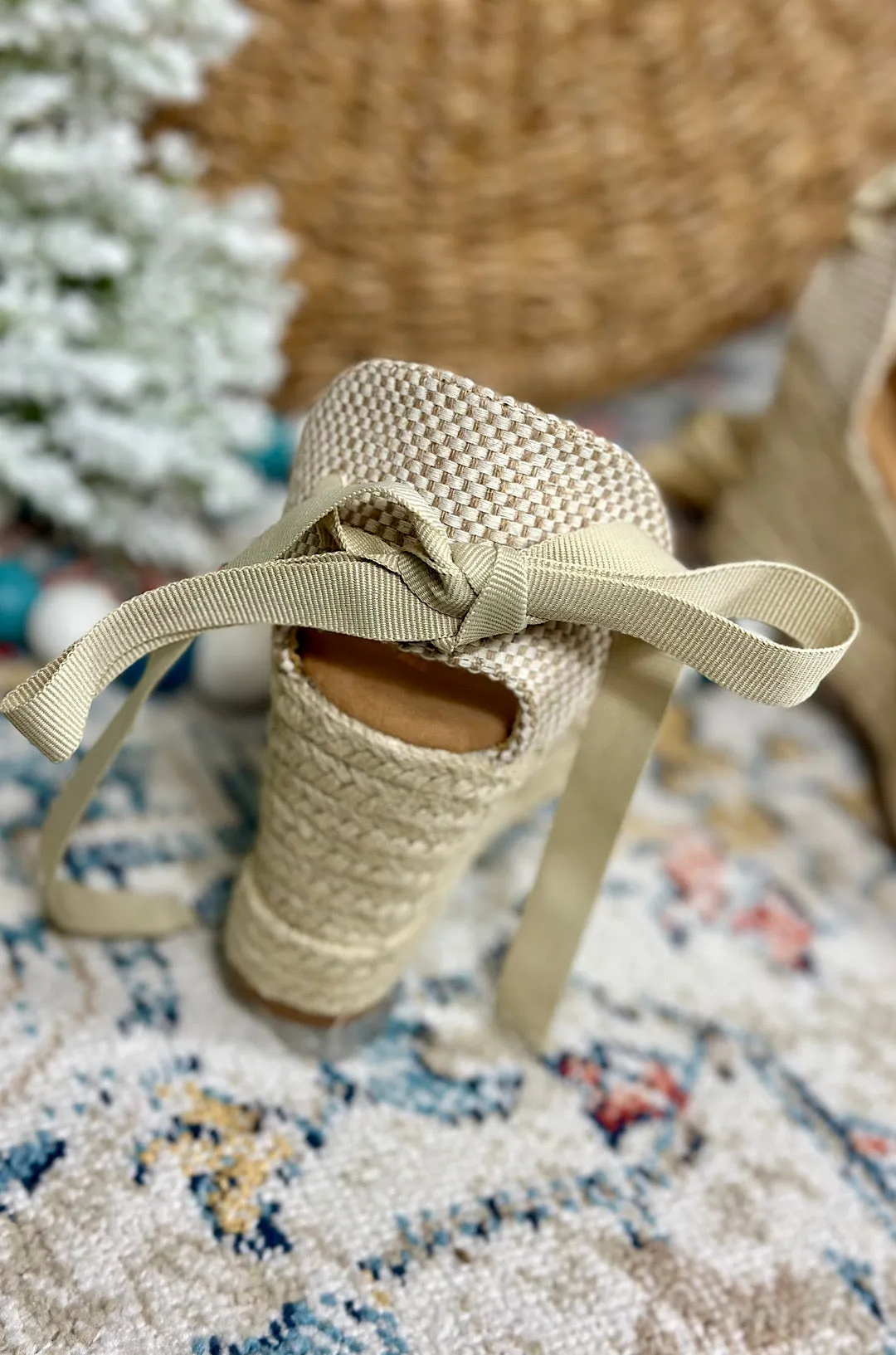 Capri Lace Up Espadrille Wedge