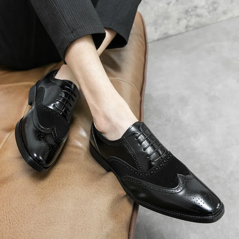 Classic Fashion Oxford Men's Leather Lace Up Shoes