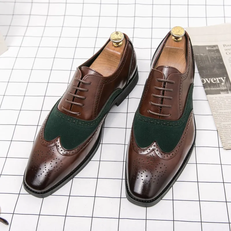 Classic Fashion Oxford Men's Leather Lace Up Shoes