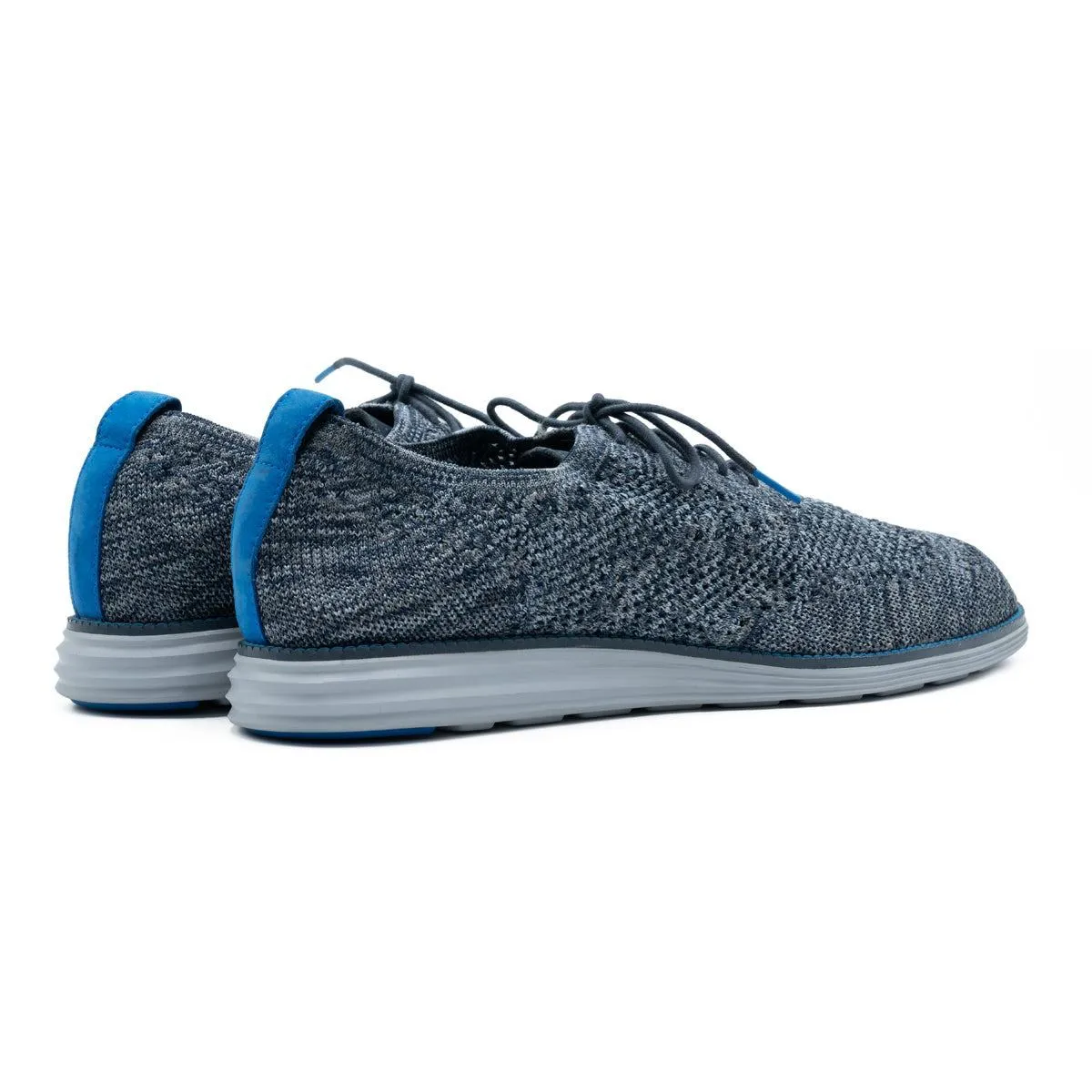 Cole Haan Original Grand Stitchlite Wingtip Oxford Low-Top Sneakers Fabric Grey Colour For Men