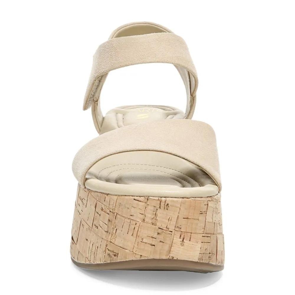 Demi 2 Sand Suede Franco Sarto Platform Wedge Sandals