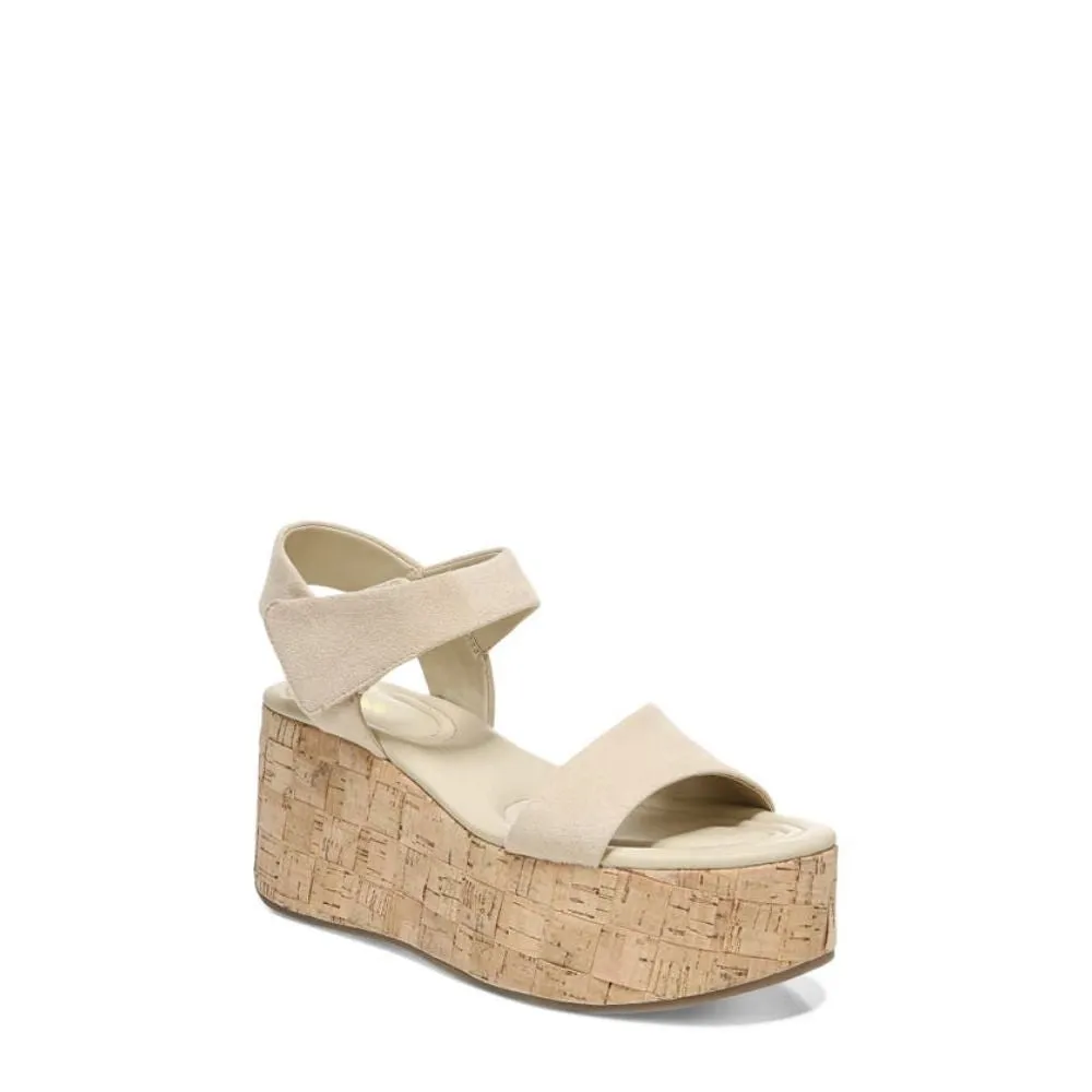 Demi 2 Sand Suede Franco Sarto Platform Wedge Sandals