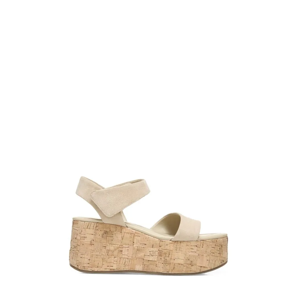 Demi 2 Sand Suede Franco Sarto Platform Wedge Sandals