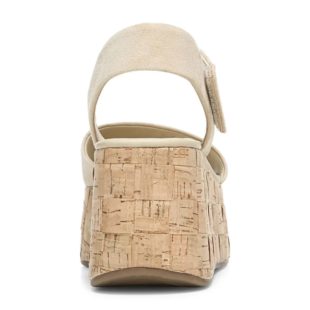 Demi 2 Sand Suede Franco Sarto Platform Wedge Sandals