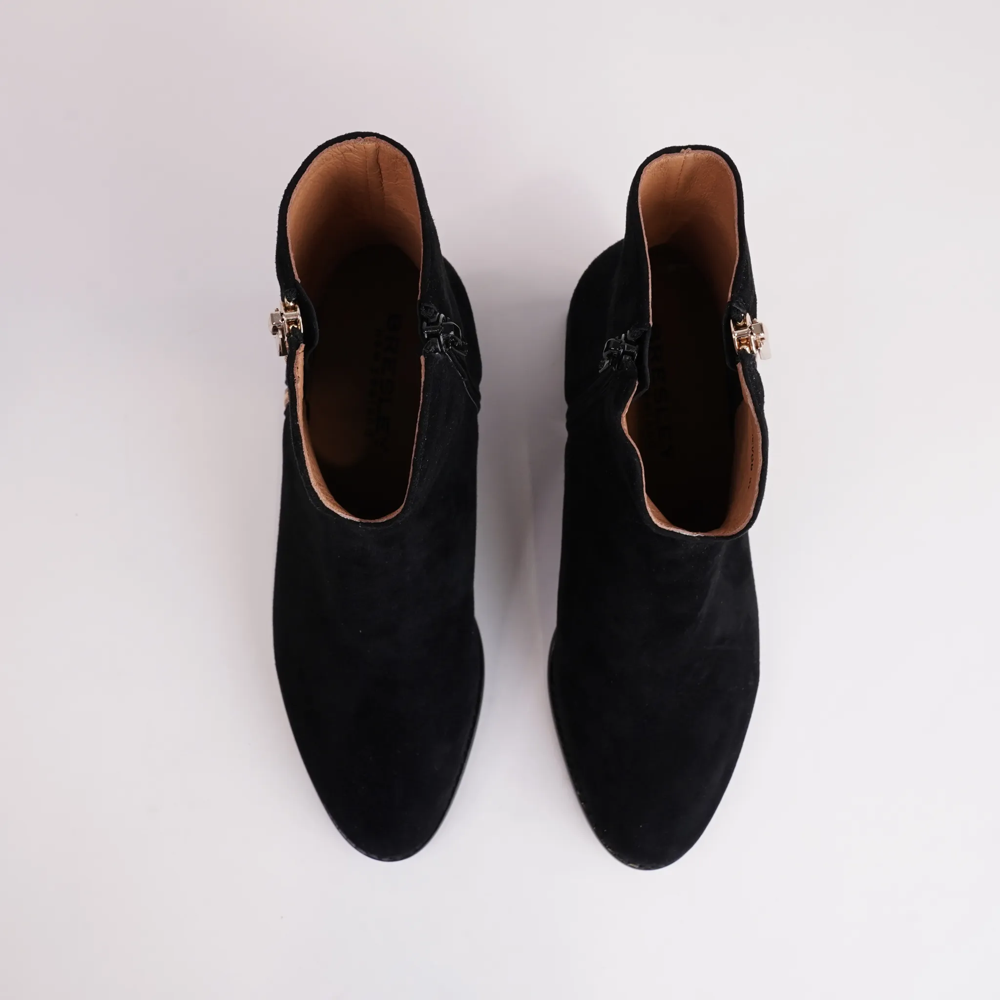 Devos Black Suede Leather Ankle Boots