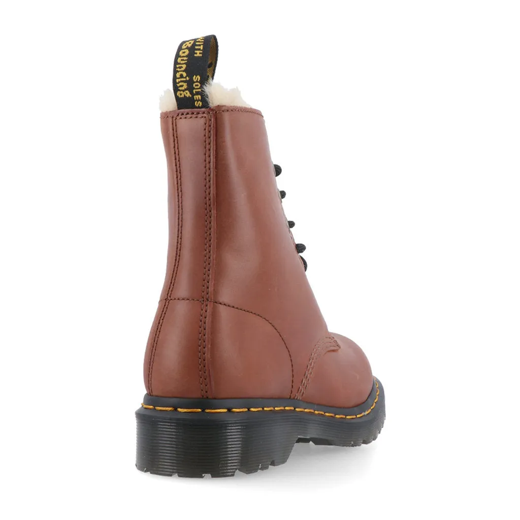 Dr. Martens 1460 Serena Faux Fur-Lined Leather Women's Ankle Boots