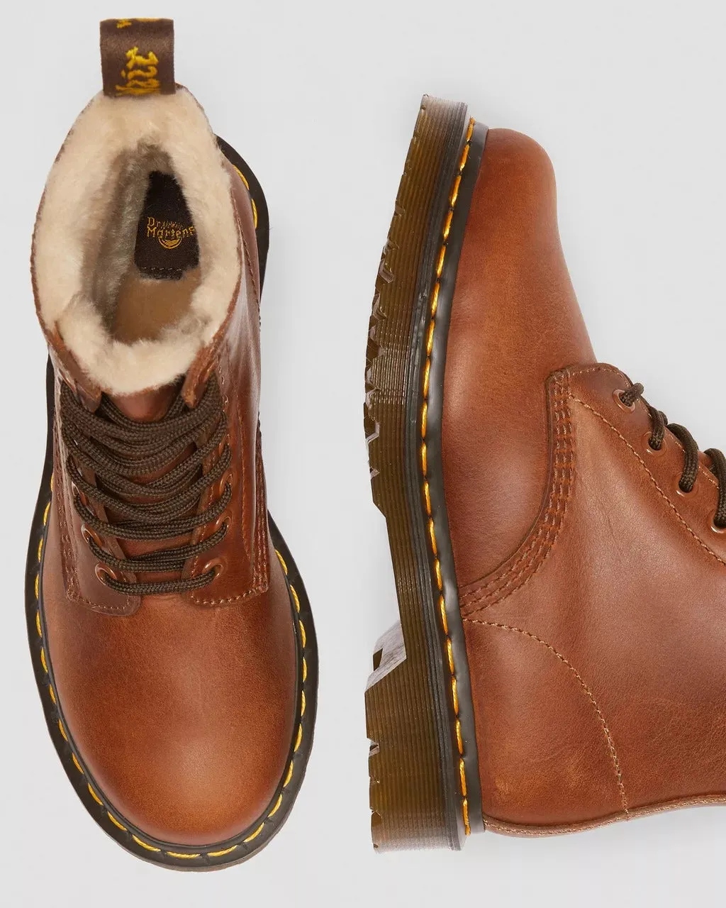Dr. Martens 1460 Women's Faux Fur Lined Lace Up Boots