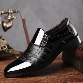 Dropshipping Fashion Business Dress Men Shoes 2019 New Classic Leather Men's Suits Shoes Fashion Slip on Dress Shoes Men Oxfords