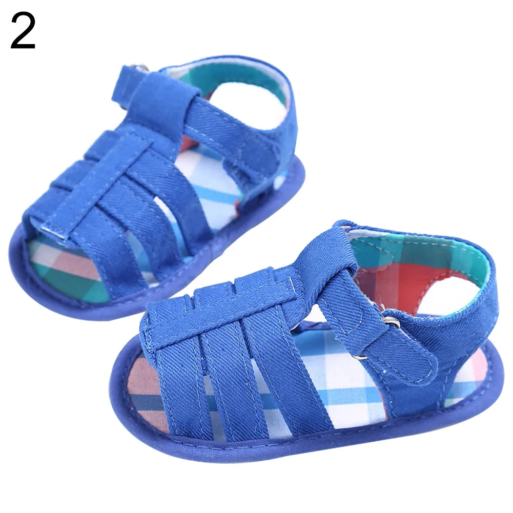 Fashion Baby Boy Cotton Cloth Soft Sole Sandals Prewalker Summer Anti-Skid Shoes