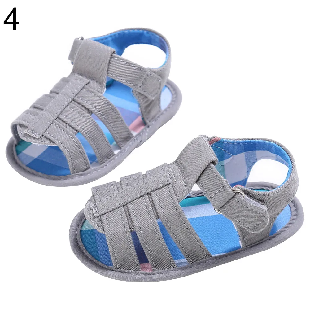 Fashion Baby Boy Cotton Cloth Soft Sole Sandals Prewalker Summer Anti-Skid Shoes