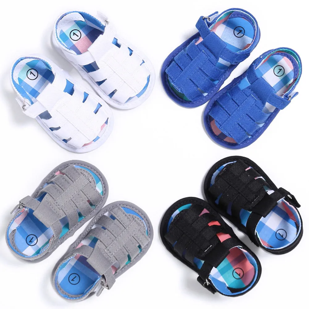 Fashion Baby Boy Cotton Cloth Soft Sole Sandals Prewalker Summer Anti-Skid Shoes