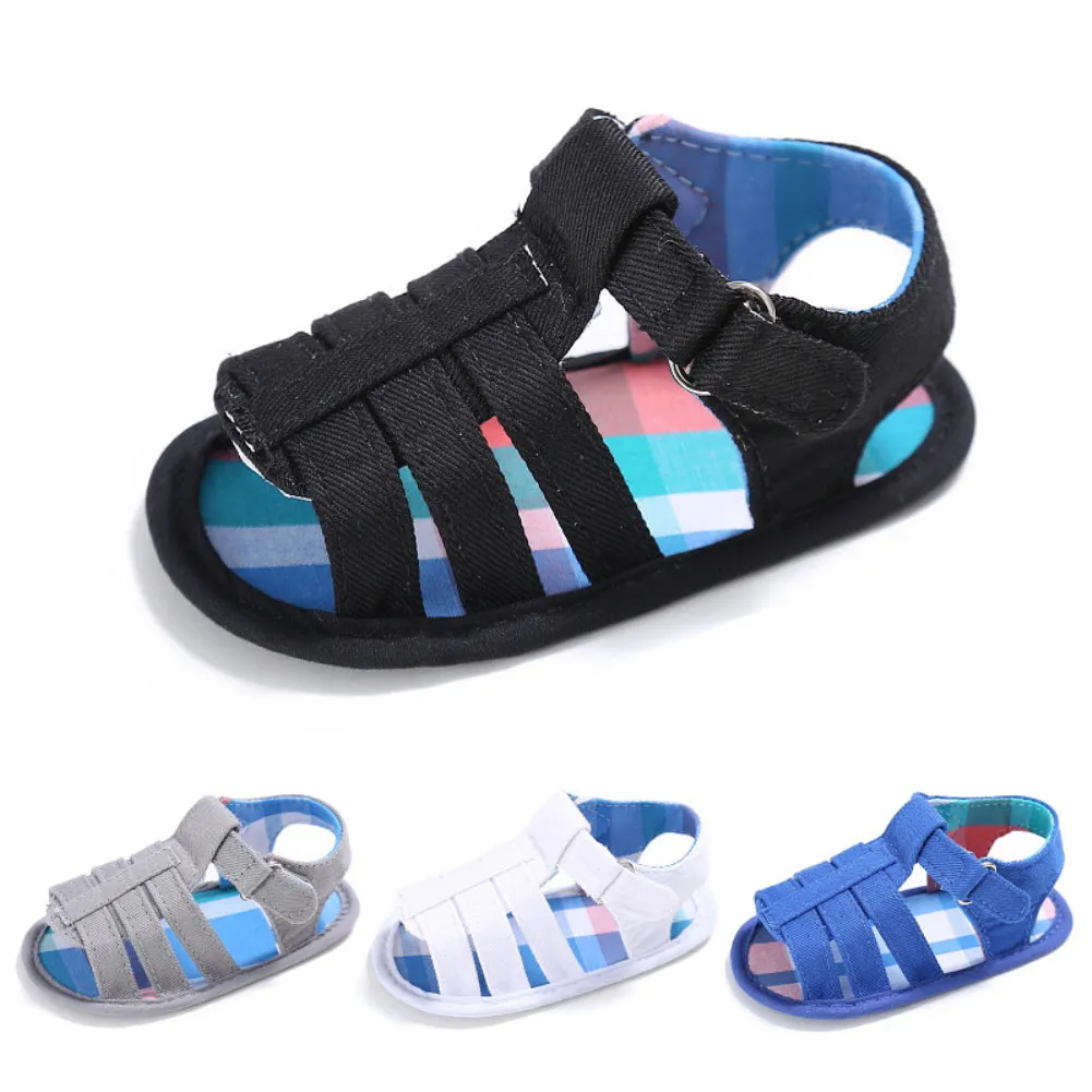 Fashion Baby Boy Cotton Cloth Soft Sole Sandals Prewalker Summer Anti-Skid Shoes