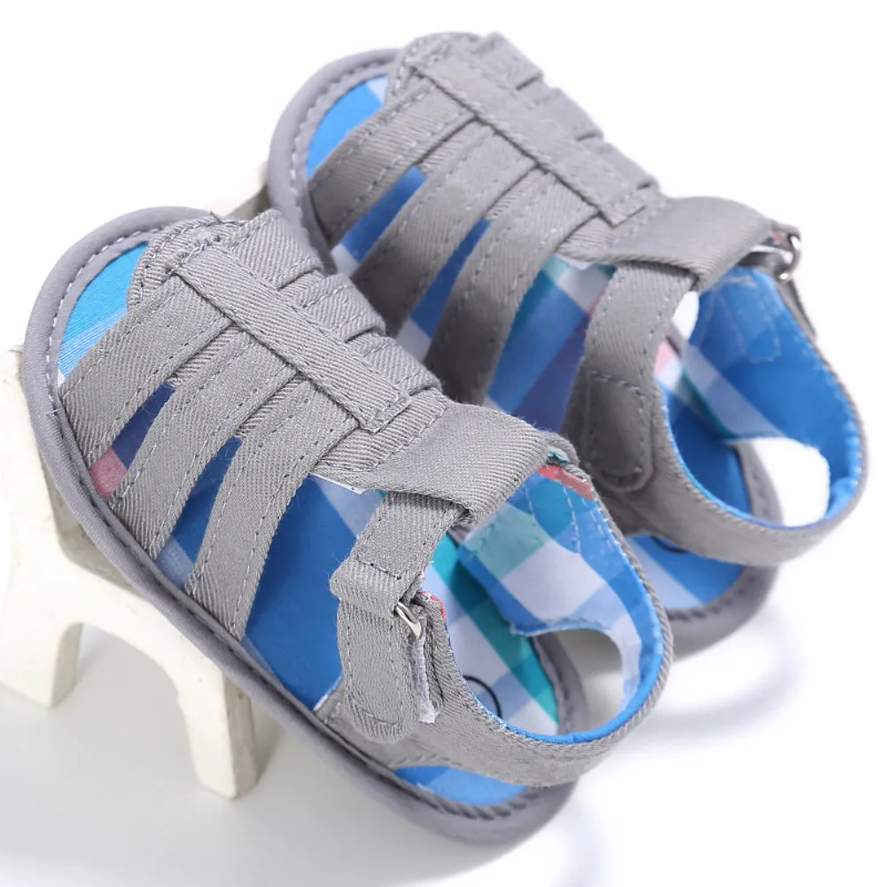 Fashion Baby Boy Cotton Cloth Soft Sole Sandals Prewalker Summer Anti-Skid Shoes