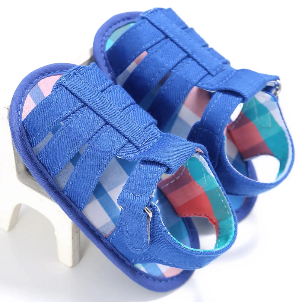 Fashion Baby Boy Cotton Cloth Soft Sole Sandals Prewalker Summer Anti-Skid Shoes