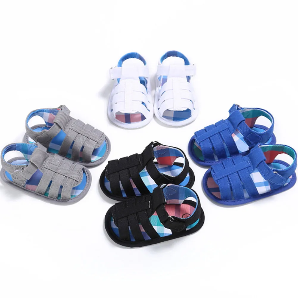 Fashion Baby Boy Cotton Cloth Soft Sole Sandals Prewalker Summer Anti-Skid Shoes