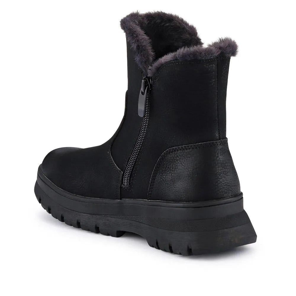 Faux-Fur-Lined Ankle Boots - SUPRE40013 / 326 256