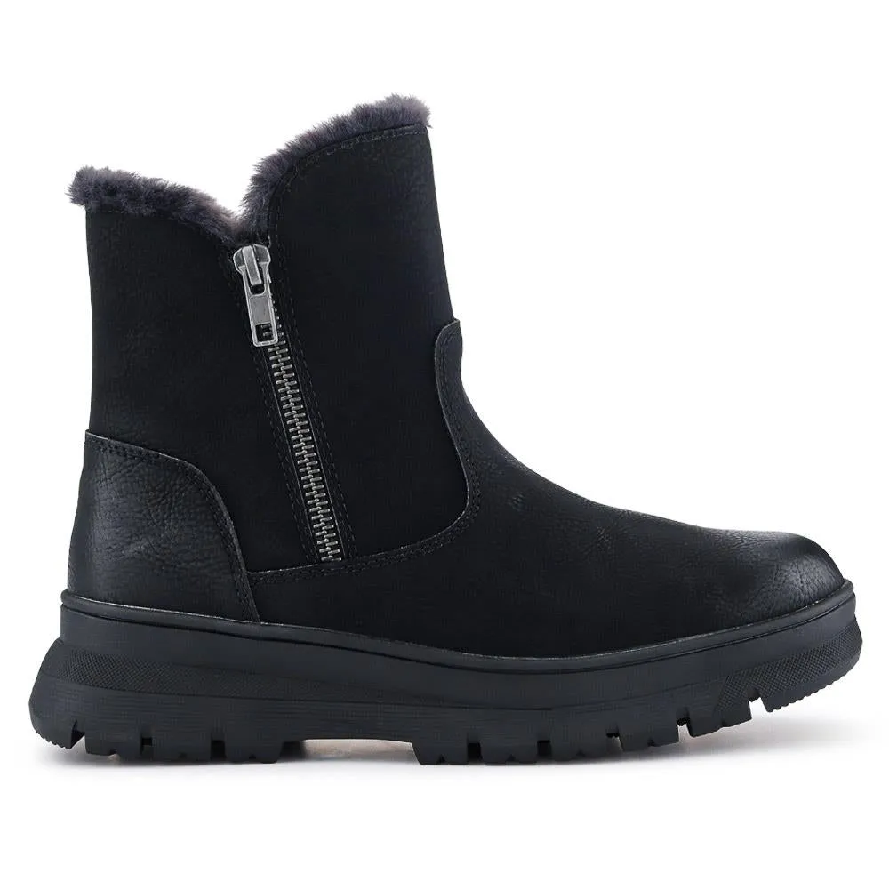 Faux-Fur-Lined Ankle Boots - SUPRE40013 / 326 256