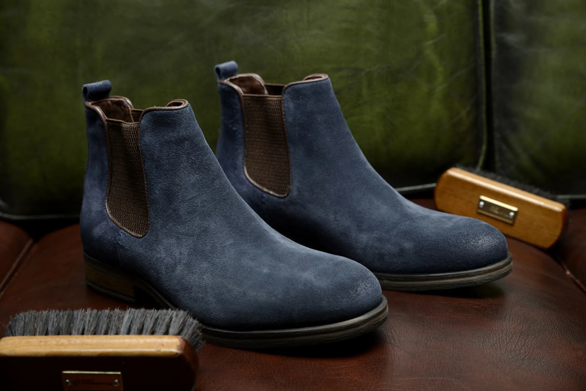 FOOT FEDERATION CHELSEA MENS BOOT SUEDE NAVY BLUE