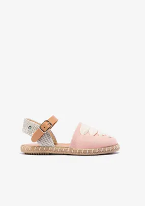 Girl's Pink Straps Espadrilles