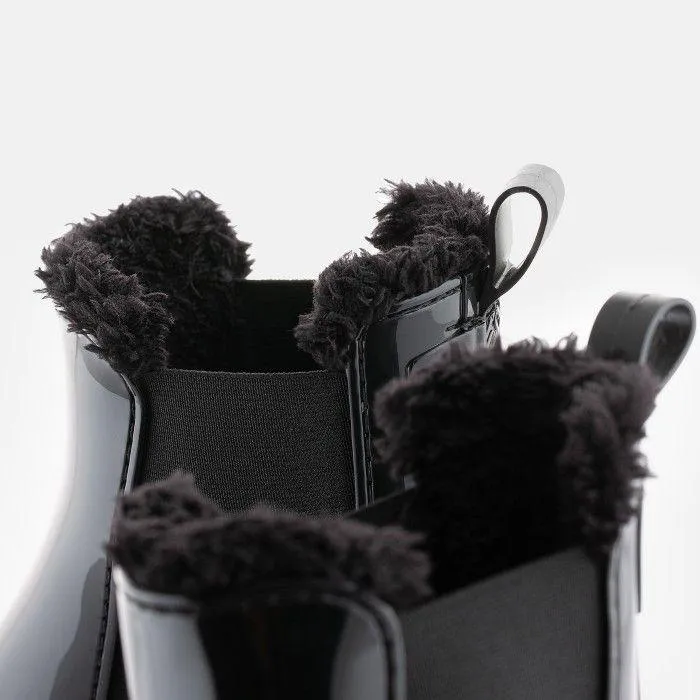 Lemon Jelly Colden Black fur lined boot