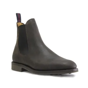 LIAM Mens Kenia Brown  Waxy Suede Chelsea Boot by SANDERS