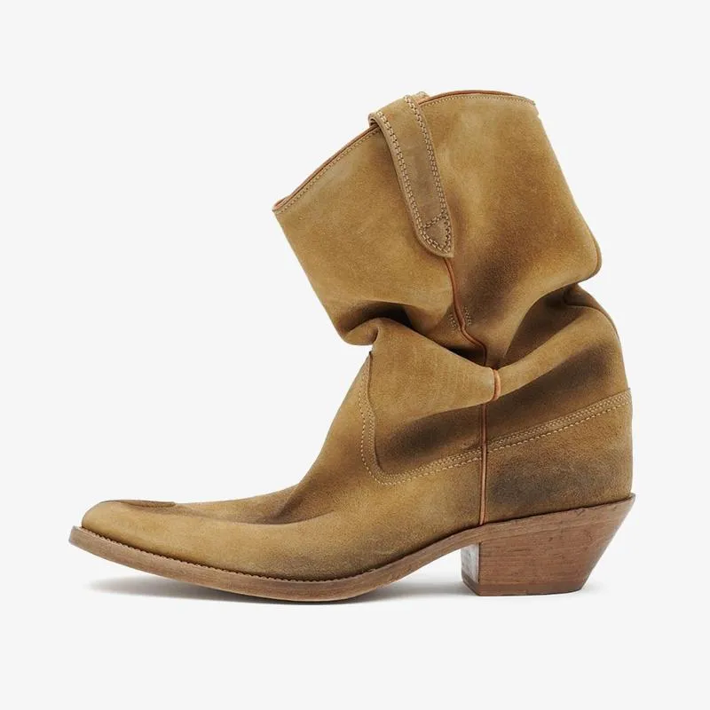 Light Brown Suede Tabi Boots Women's
