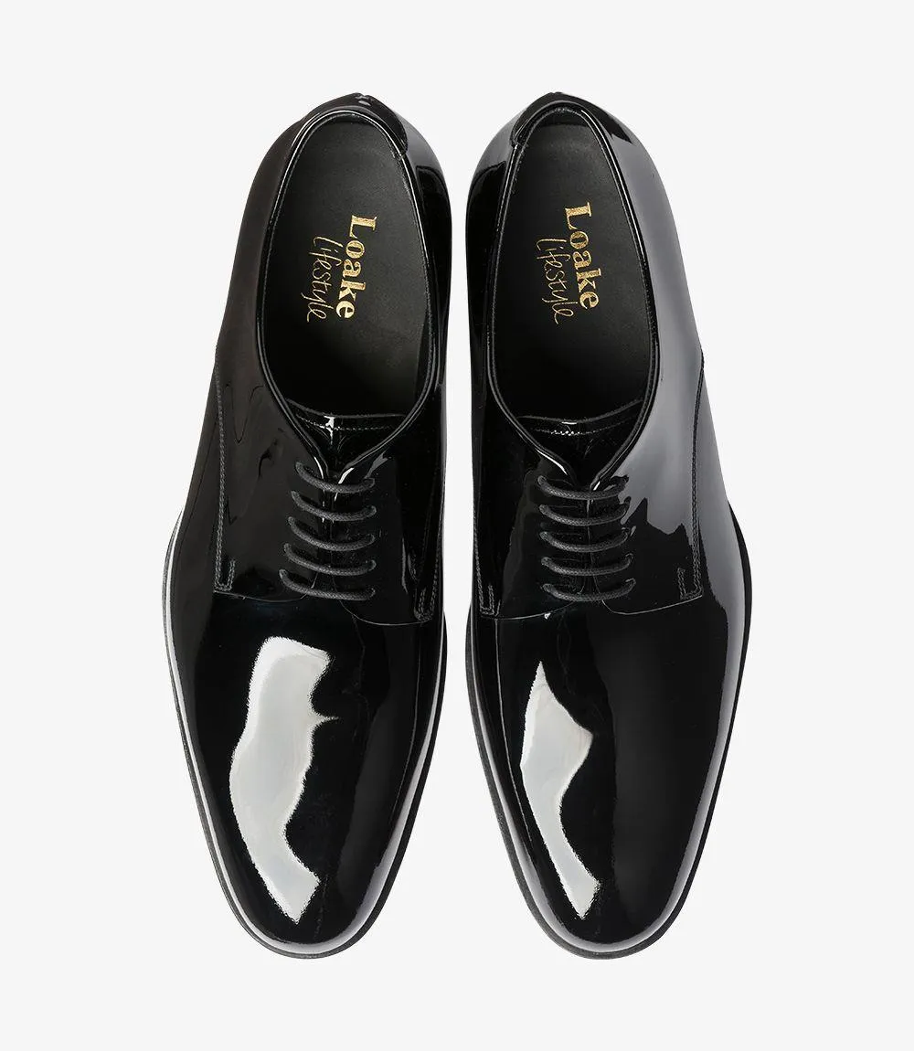 LOAKE BOW BLACK DERBY LEATHER SOLE F-MEDIUM