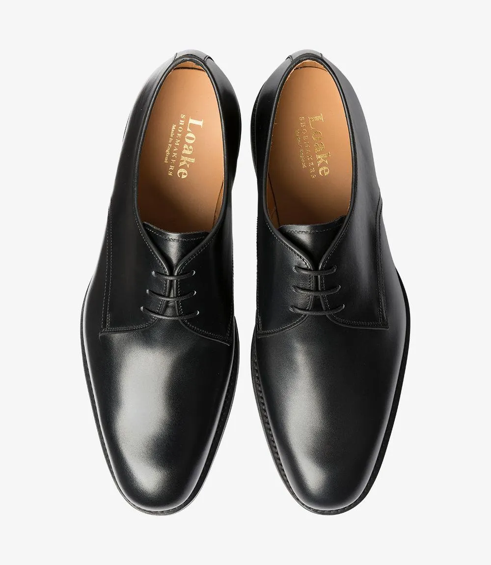 LOAKE GABLE BLACK DERBY RUBBER SOLE G-WIDE